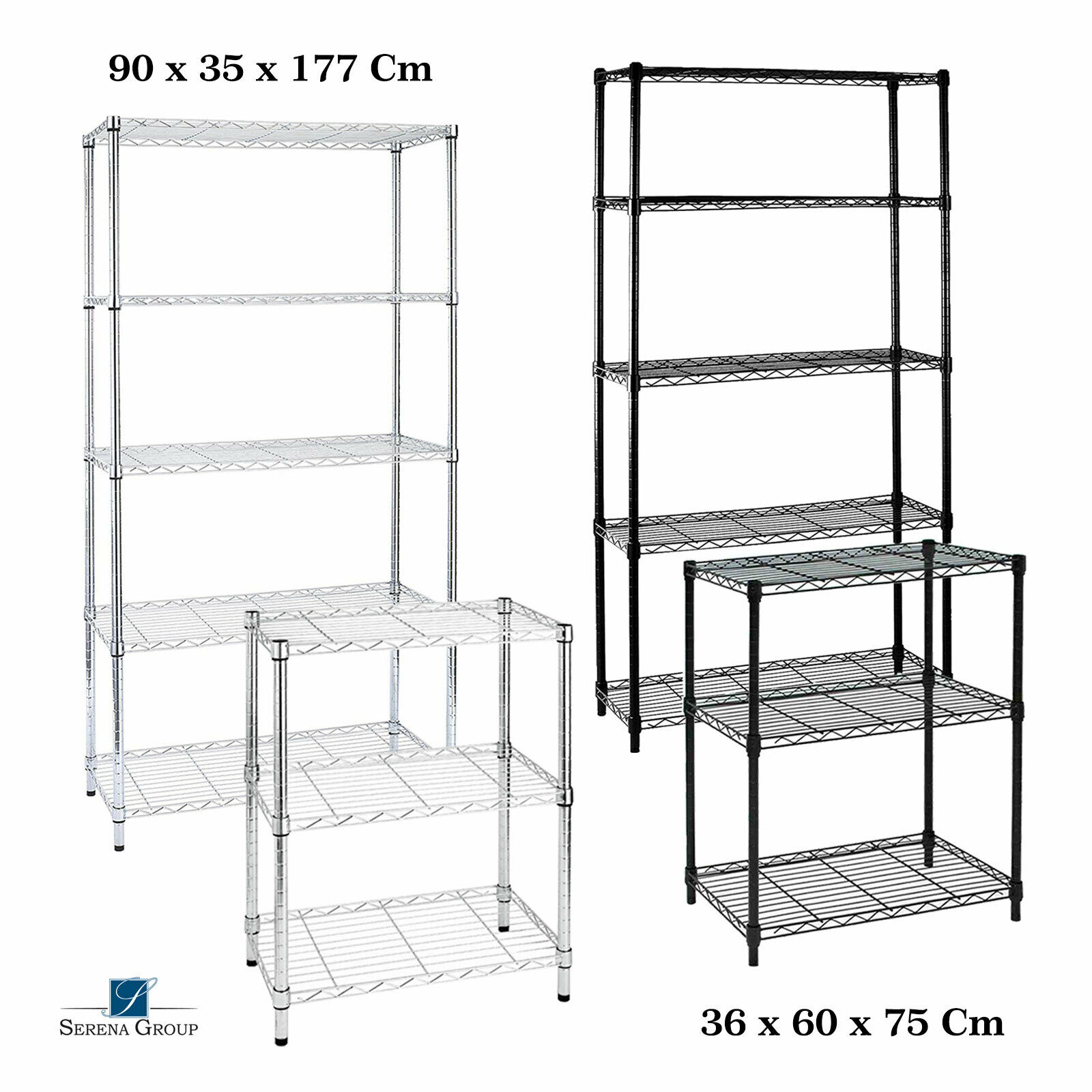 Scaffale in Metallo 5 Ripiani Componibile Verdelook - Bricolfer