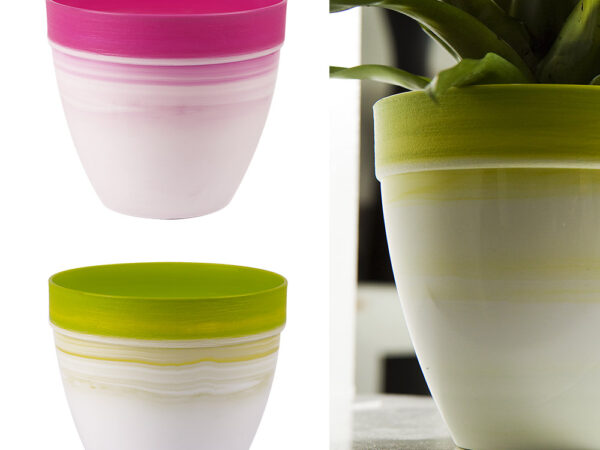 Hydra vaso design tondo luminoso alto Ø 39 x 85cm kit luce per